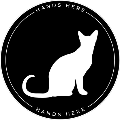 Cat Decal - A - Hands Here