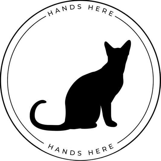 Cat Decal - A - Hands Here