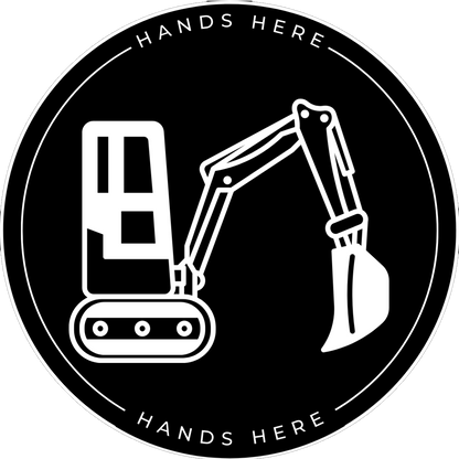 Digger Decal - B - Hands Here