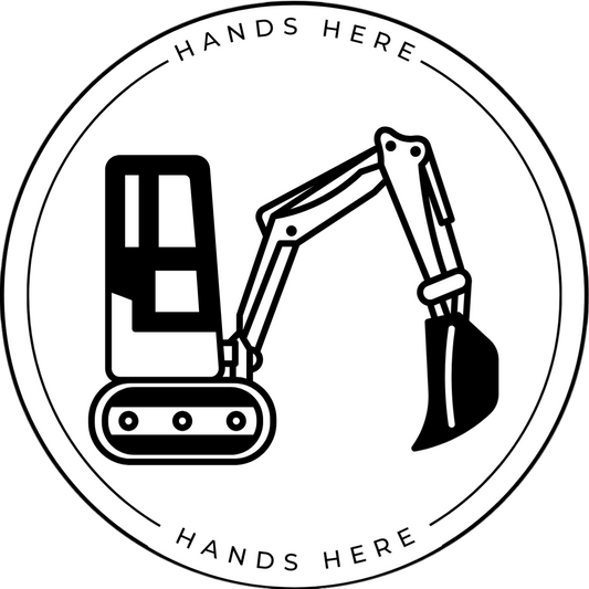 Digger Decal - B - Hands Here