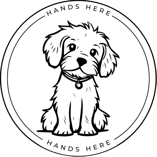 Dog Decal - B - Hands Here