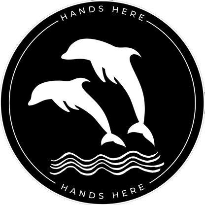 Dolphin Decal - A - Hands Here