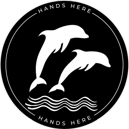 Dolphin Decal - B - Hands Here