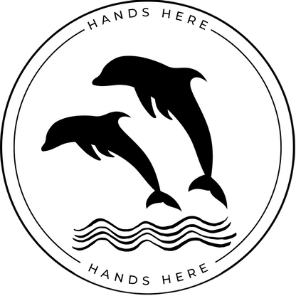 Dolphin Decal - A - Hands Here