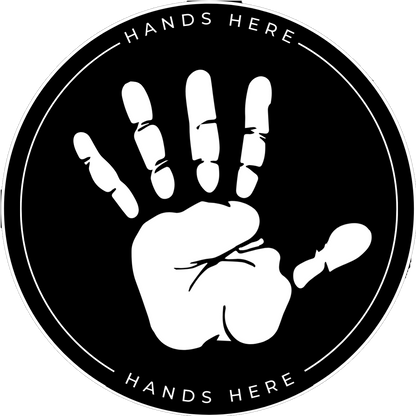 Handprint Decal - B - Hands Here