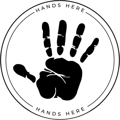 Handprint Decal - A - Hands Here