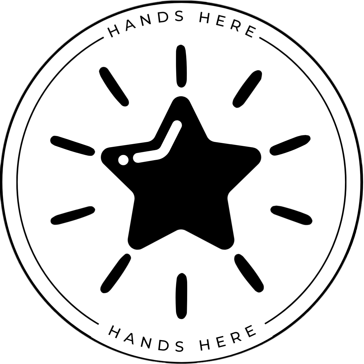 Star Decal - A - Hands Here