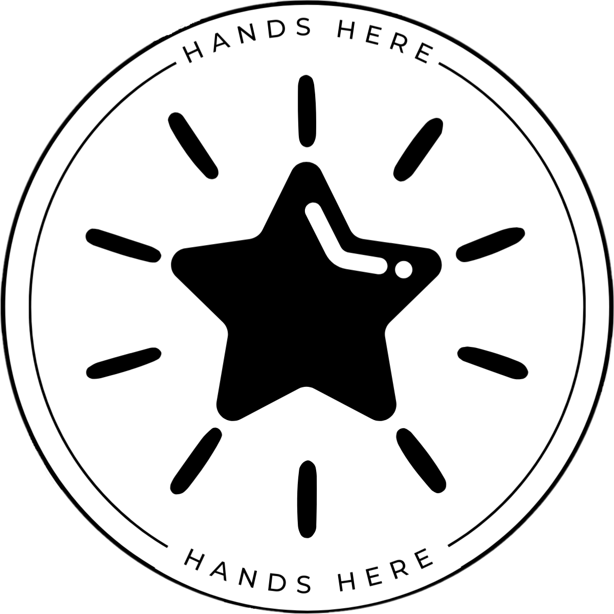 Star Decal - B - Hands Here