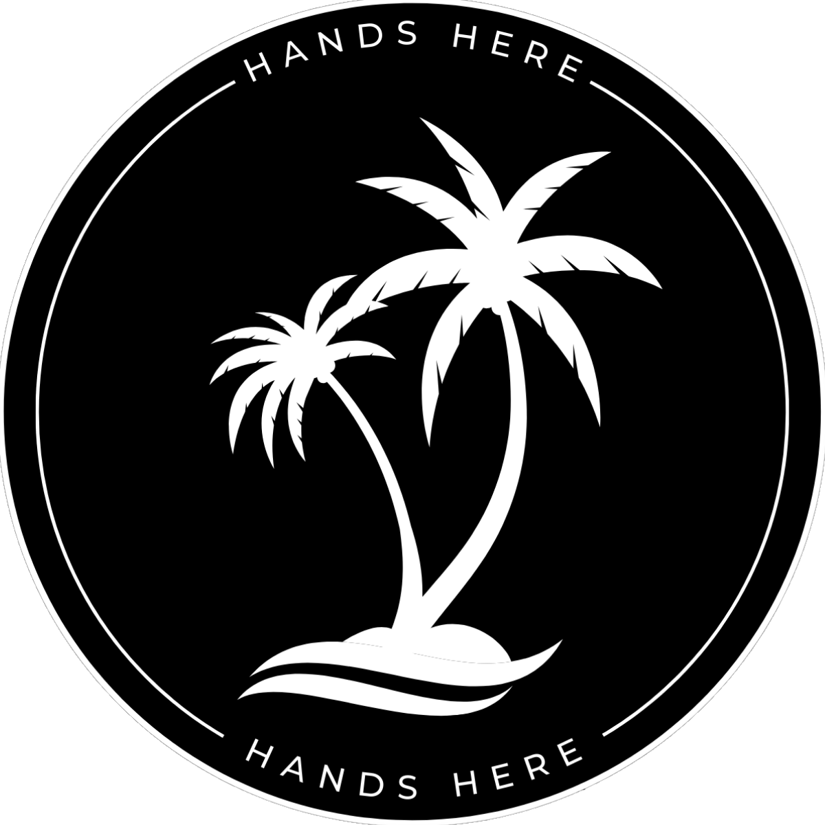 Palms Decal - B - Hands Here