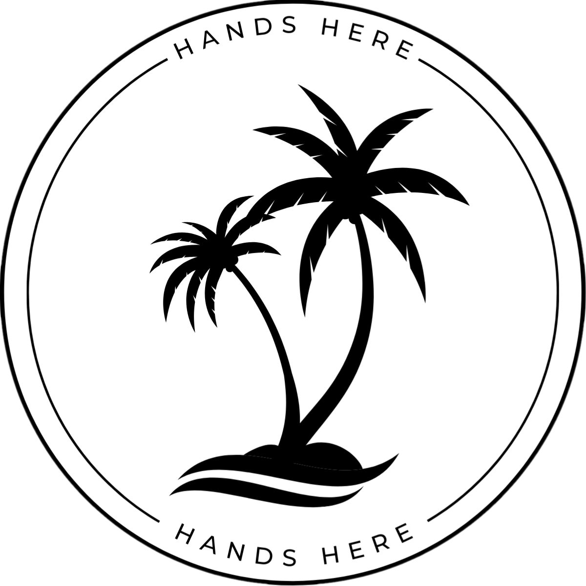 Palms Decal - B - Hands Here