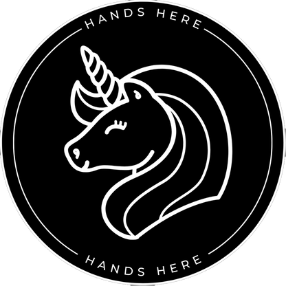 Unicorn Decal - A - Hands Here