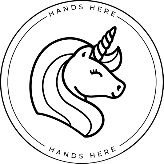 Unicorn Decal - B - Hands Here